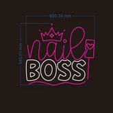 "NAIL BOSS" Bright LED Sign for Salon, Spa & Beauty Room Decoration