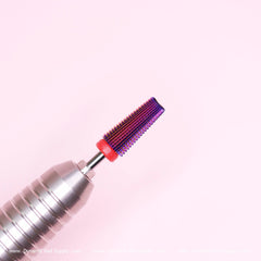 5-in-1 Fine grit Drill Bit (Titanium color) - Safety For Sealing cuticle & Smooth out acryl