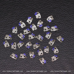 (Royal Blue) 30 pcs Metal Hell0 Kitty Design Nail Charms (zircon alloy charm)