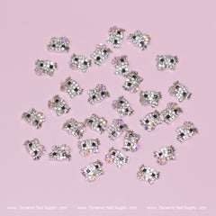 (AB clear) 30 pcs Metal Hell0 Kitty Design Nail Charms (zircon alloy charm)