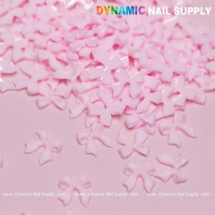 90 pcs Pure Pink Resin Bows Charm for Valentine Nails Design