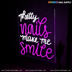 Bold & Bright "Pretty Nails" Neon LED Sign 鈥?Eye-Catching Wall Light for Salons & Beauty Spaces