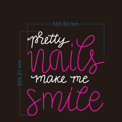 Bold & Bright "Pretty Nails" Neon LED Sign 鈥?Eye-Catching Wall Light for Salons & Beauty Spaces