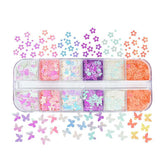 Butterfly and Flower sequins for Spring Nails Art design