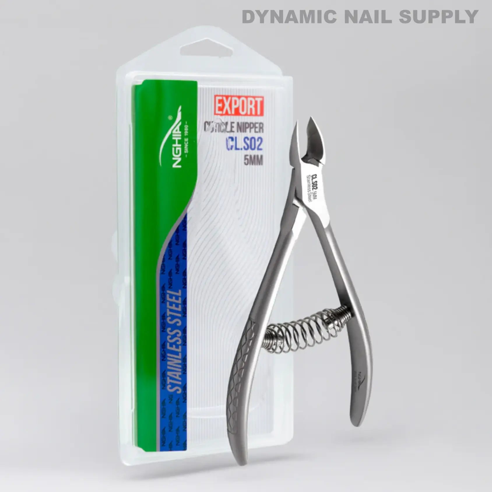 CL.S02 5MM - Professional Cuticle Nippers Spiral Springs Stainless Steel