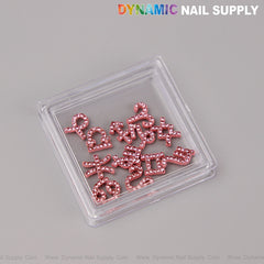 12 pcs Pink with Pink Rhinestone Zodiac Sign Charms Twelve Constellation Gems - Nail Art DIY Design Accessories