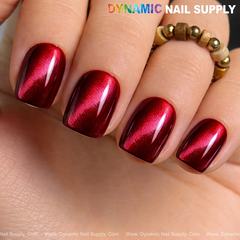 Bordeaux Cat Eye #3 - Magnetic Glassy Red Wine Shimmery Gel Polish