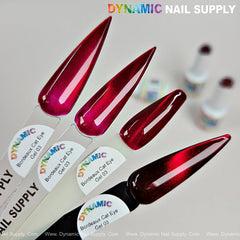 Bordeaux Cat Eye #3 - Magnetic Glassy Red Wine Shimmery Gel Polish