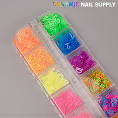 Colorful Neon Nail Sequins Number Charms - Neon Nail Art Number Charms