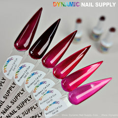 Bordeaux Cat Eye #2 - Magnetic Glassy Red Wine Shimmery Gel Polish