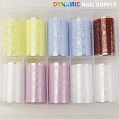 Blue Yellow Red Pink White Mixed Nail Foil 3 - Nail Art Design Foils