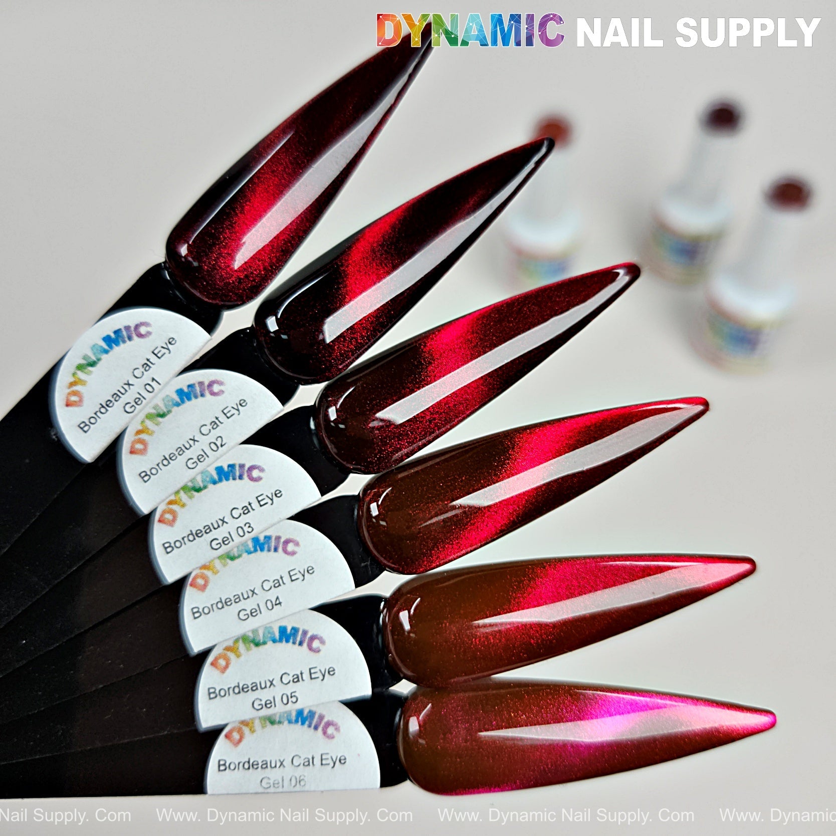 Bordeaux Cat Eye #2 - Magnetic Glassy Red Wine Shimmery Gel Polish