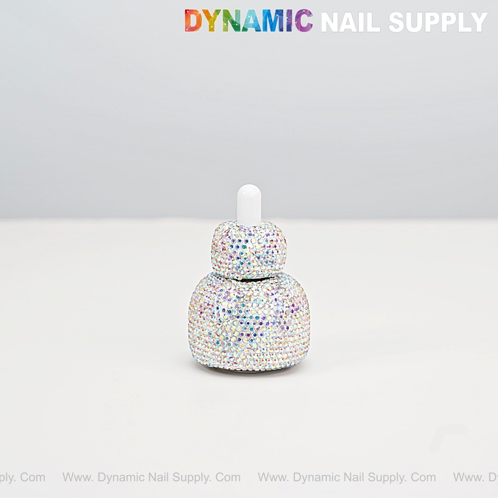 AB Rhinestone Refillable Leakproof Cap Dropper Bottle for Cuticle Oil, Liquid, Essential Oil