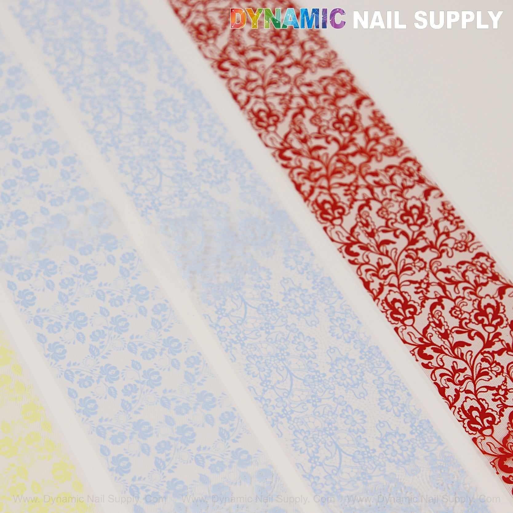 Blue Yellow Red Pink White Mixed Nail Foil 3 - Nail Art Design Foils