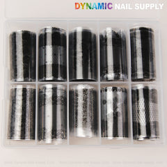 Black Mixed Design Nail Foil 5 - Nail Art Design Foils