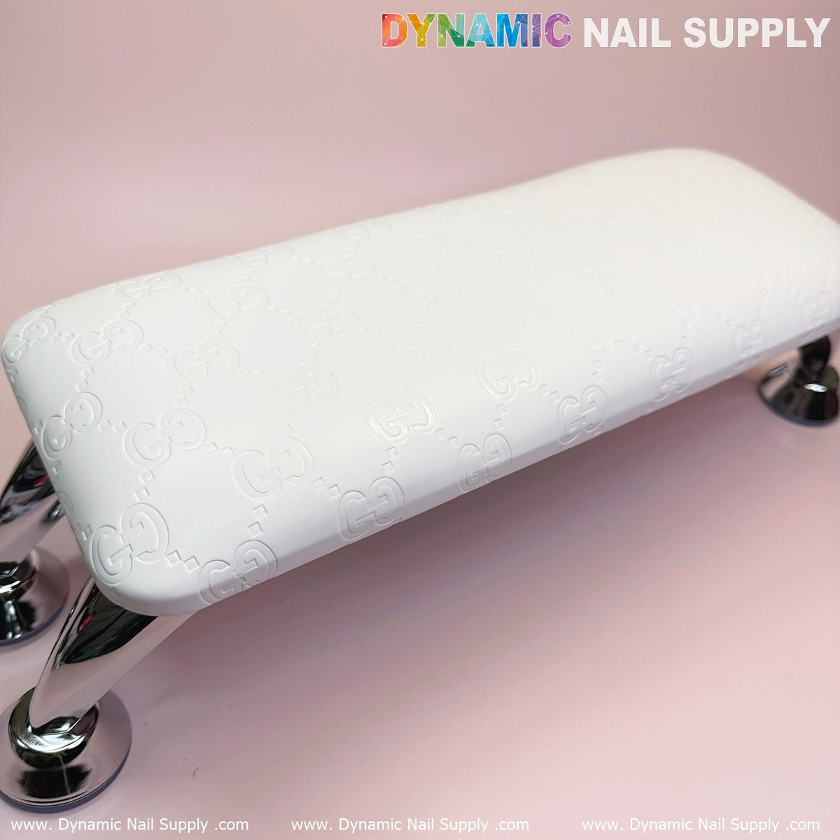 (Super White GC) Leather Armrest with Cushion Pillow for Pedicure Manicure (Reposabrazos Para Manicura)