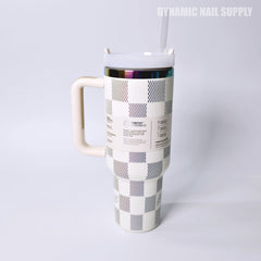(White Caro) Stainless Steel Tumbler (40oz)
