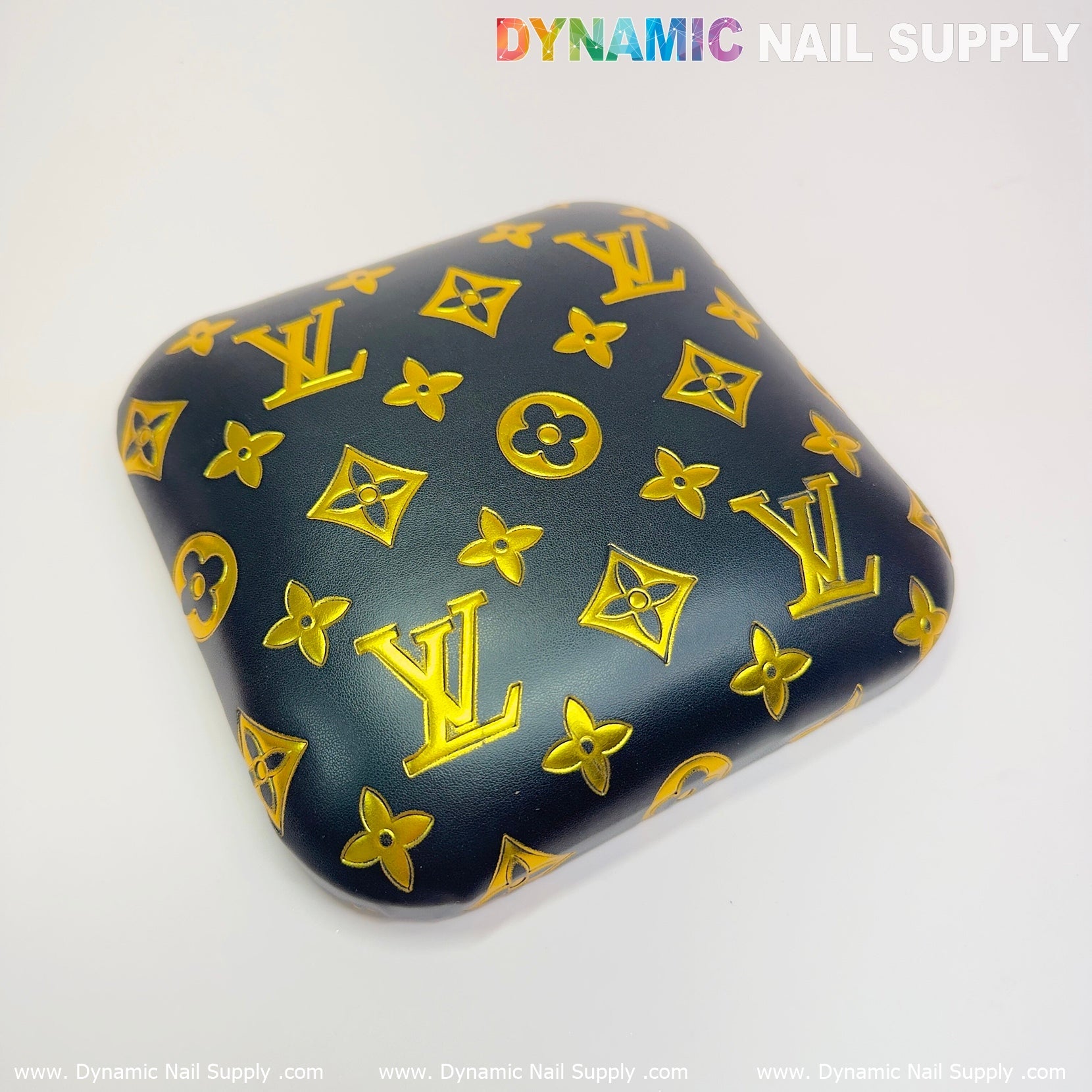 (BJ058 Black LV) Smooth Leather Elbow Cushion Pad Arm Rest Support for Manicure Nail Desk