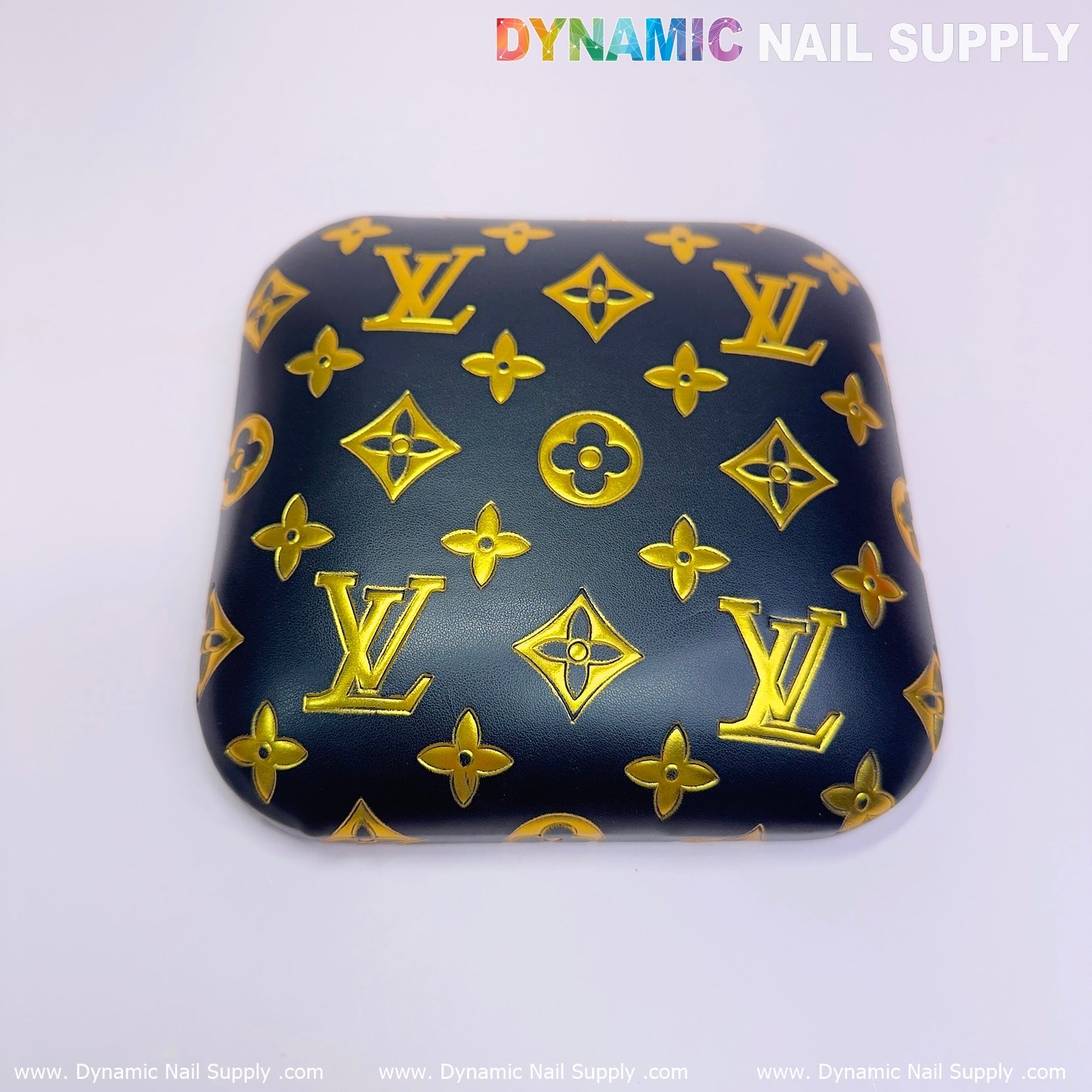 (BJ058 Black LV) Smooth Leather Elbow Cushion Pad Arm Rest Support for Manicure Nail Desk