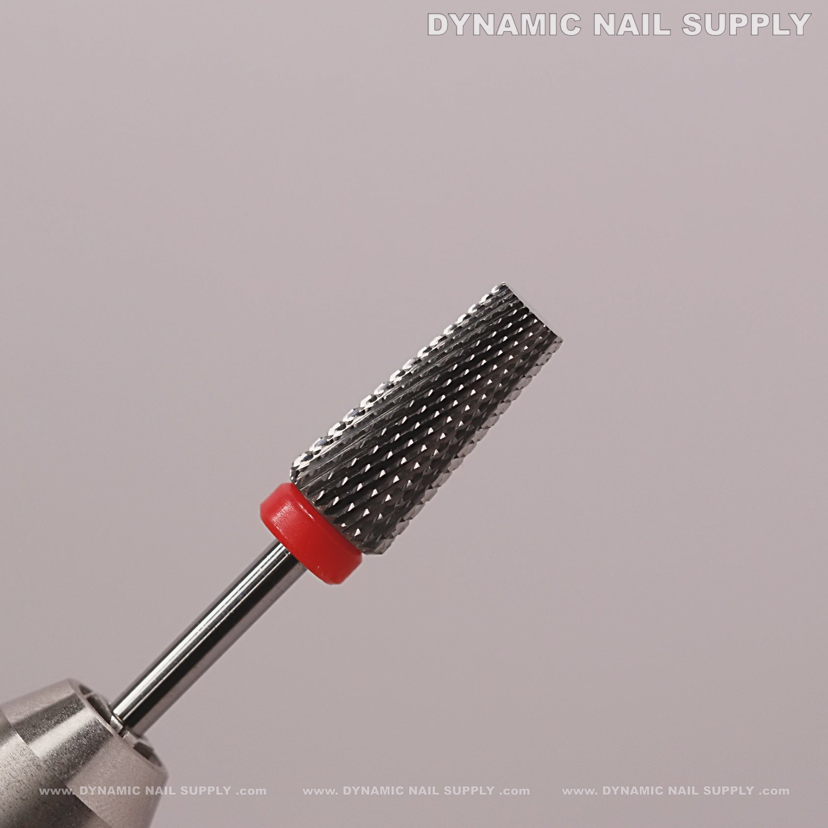 5-in-1 Fine Silver Tapered Flat-Top Carbide Nail Drill Bit - Sealing Cuticle and Smooth Out Acrylic
