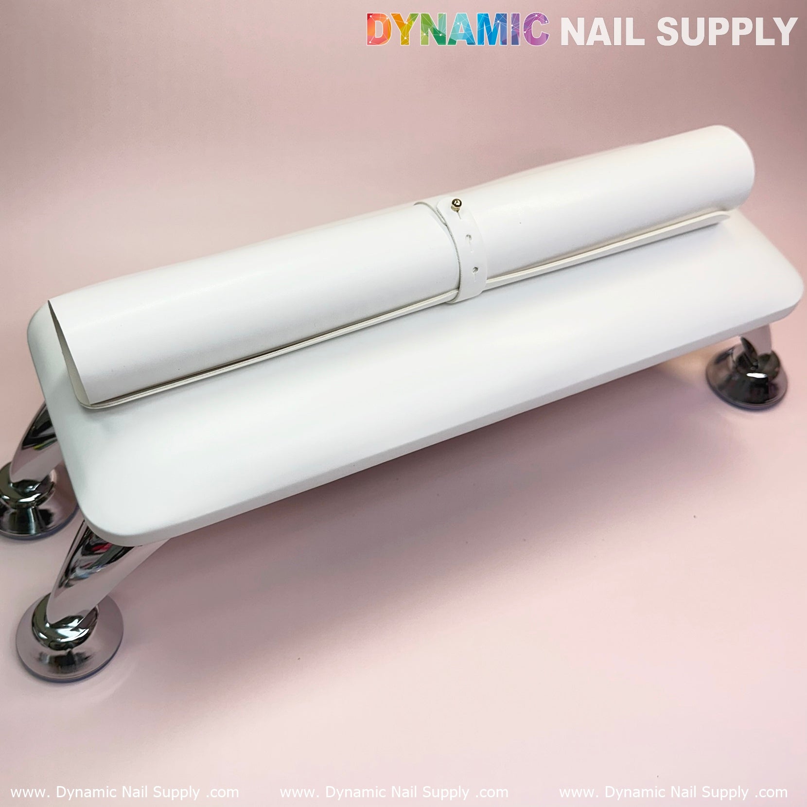 (White) Microfiber Leather Armrest with Cushion Pillow for Pedicure Manicure (Reposabrazos Para Manicura)