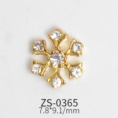 24pcs Snowflake Charms for Winter and Christmas nails art design
