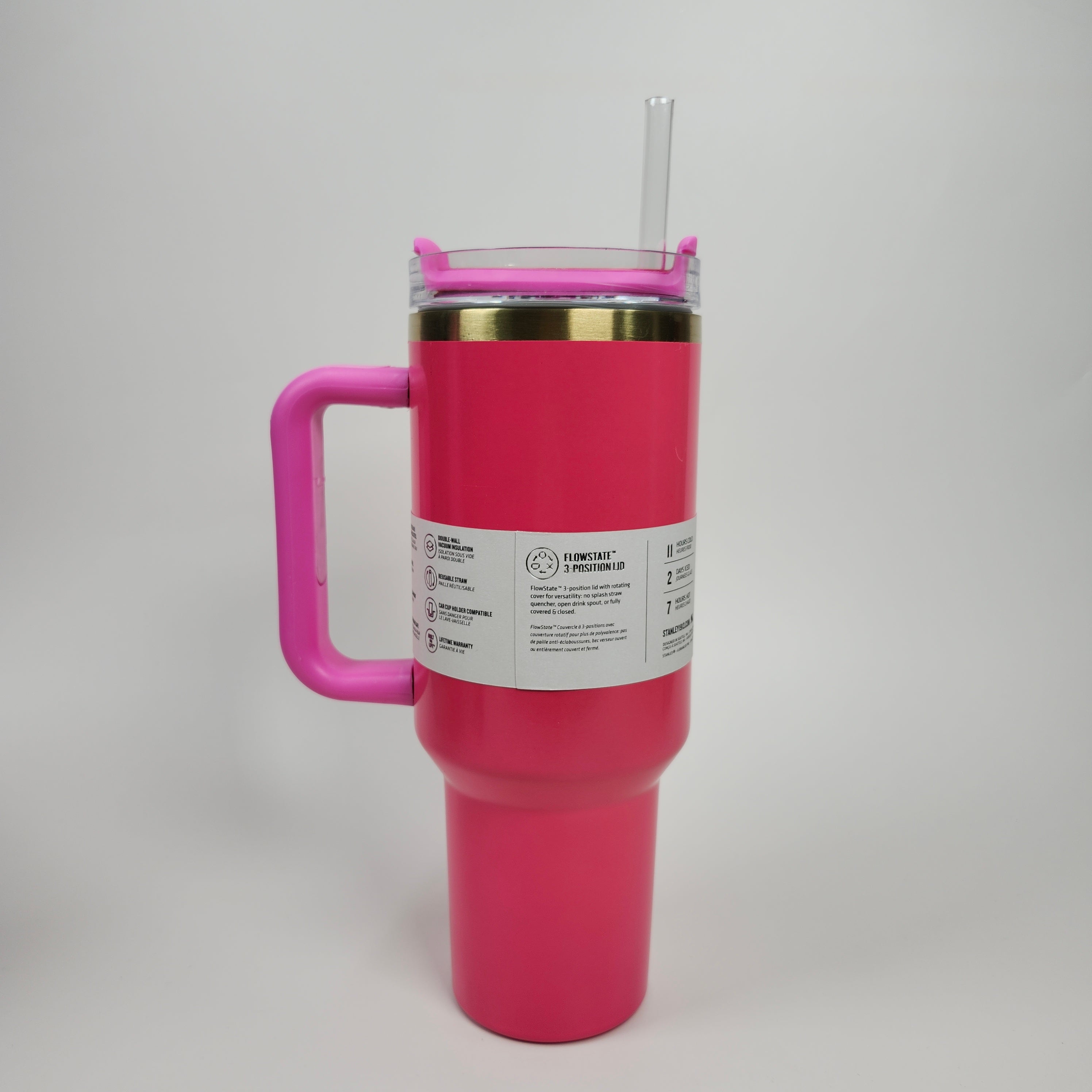 (Hot Pink) Stainless Steel Tumbler (40oz)