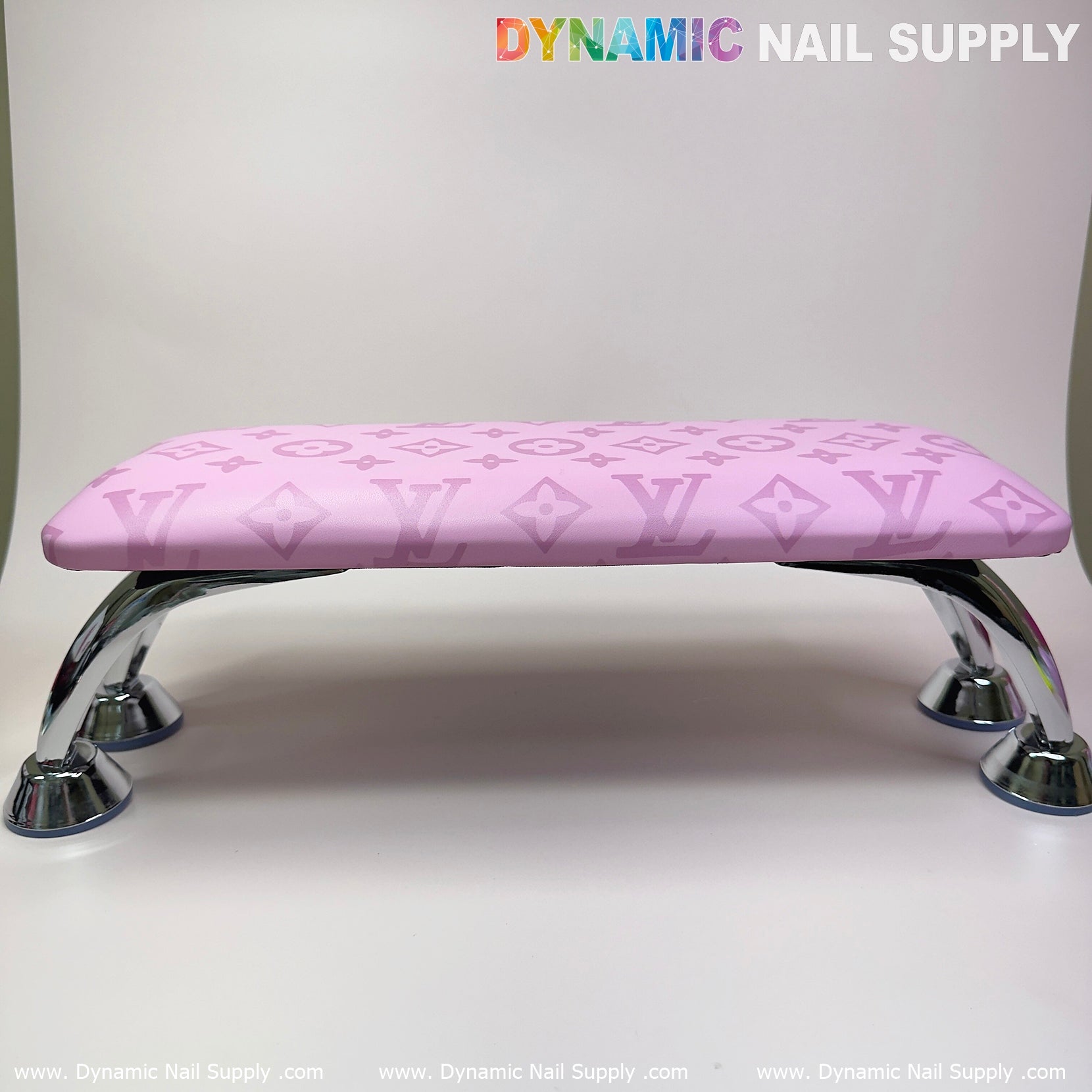(Big Logo Pink LV Pattern) Leather Armrest Cushion Pillow for Pedicure Manicure (Reposabrazos Para Manicura)