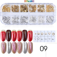 3D Hollow Metal Frame Sequins for Nail Art Design - Part 3 - 12 grids / per box