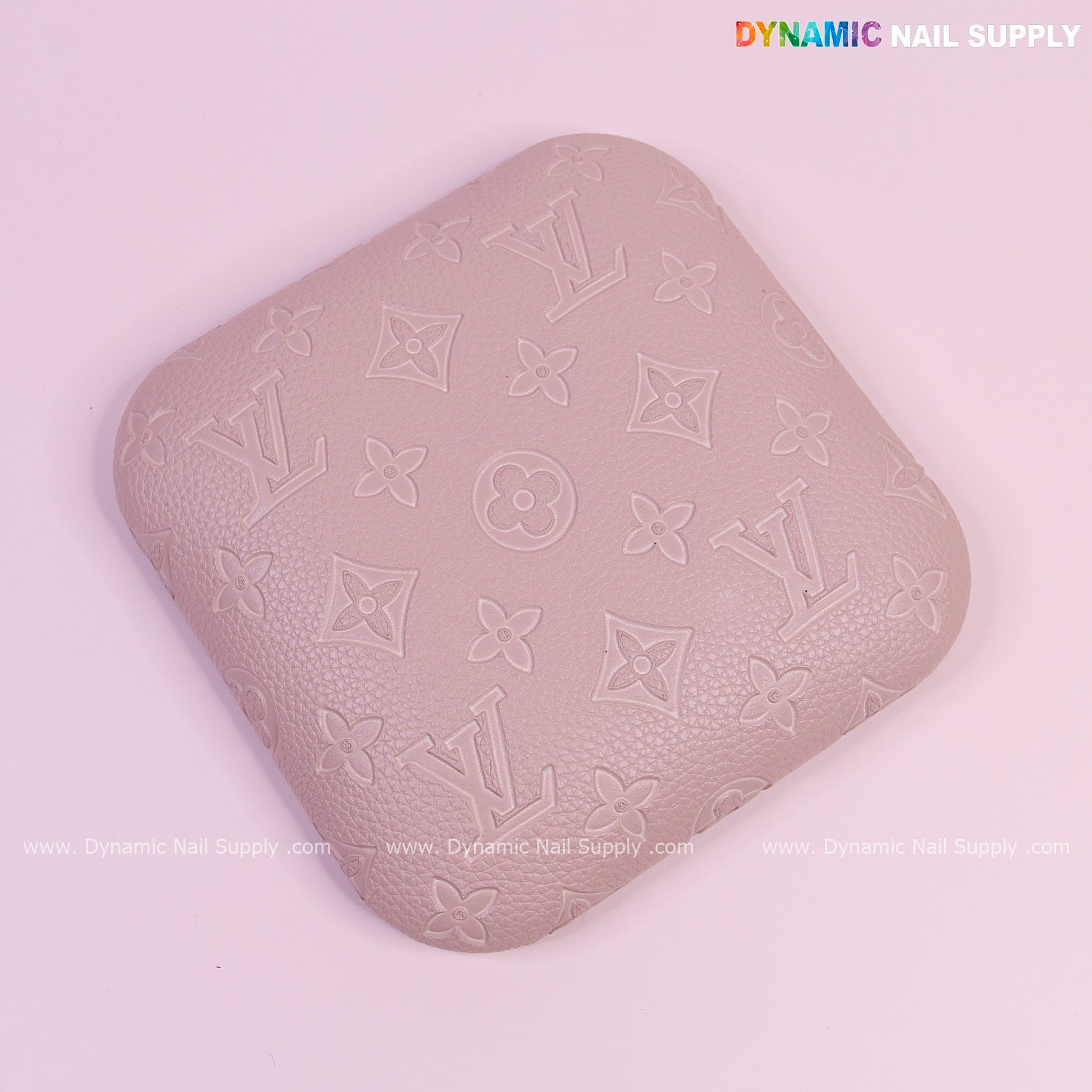 (Neutral skin Color LV Engrave) Elbow Pad Pillow for Nail Tech : Soft Pu Leather, Supportive, Built for Long Hours Usage