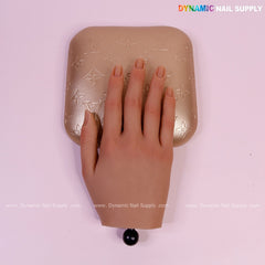 (Metallic Gold LV Engrave) Elbow Rest Pillow for Nail Tech : Soft Pu Leather, Supportive, Built for Long Hours