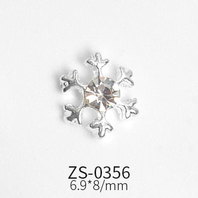 24pcs Snowflake Charms for Winter and Christmas nails art design