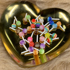 30pcs (Mixed Color) 3D Mini Lollipop Candy Charms for Cute Nails art design