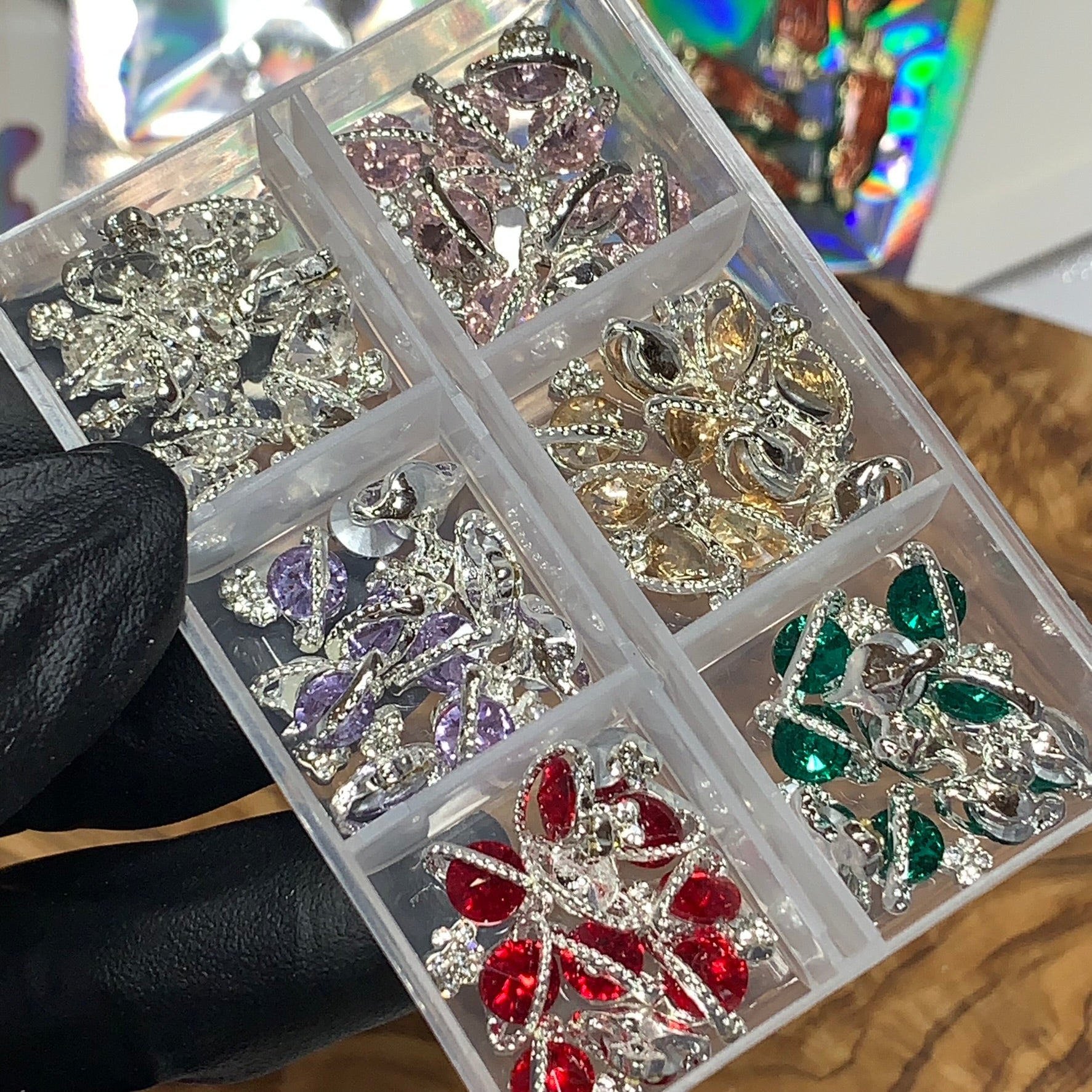 60 pcs Planet Charm for Nails art designer (Trending Global shape charms)