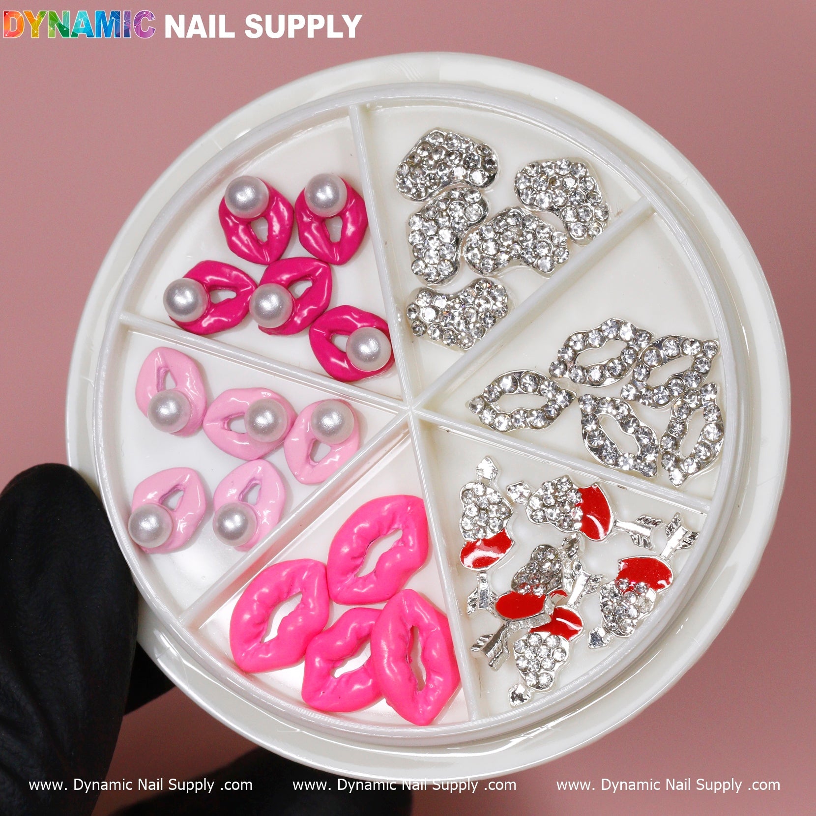 30 pcs of 3D Lips Nail Charms