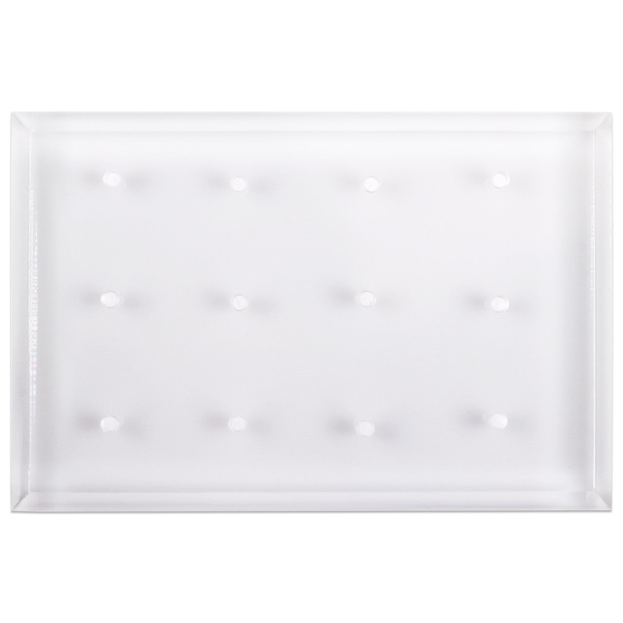 (Clear) Rectangle 12-Hole Acrylic Nail Drill Bit Stand (Holder)