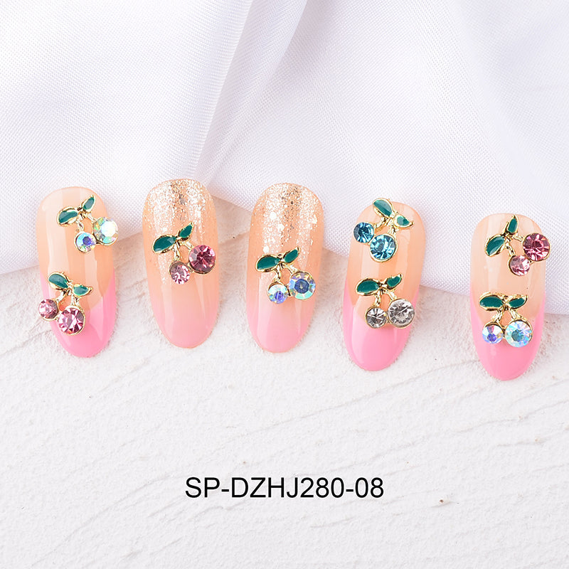 18pcs pcs Color Cherry Nail Charms (Bigger size)