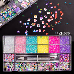 DH030 Summer-color mixed-shapes Rhinestone Set