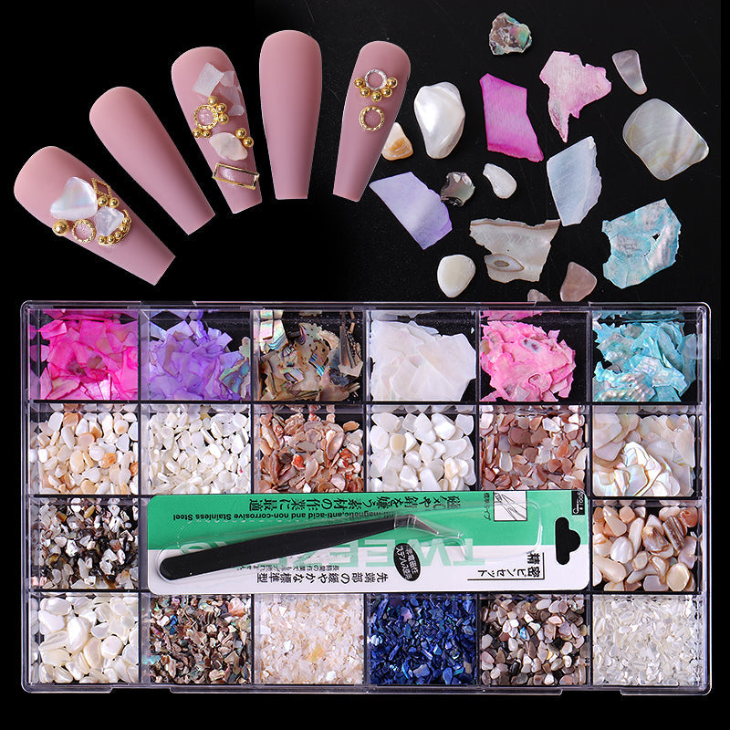 DH044 mix-style colorful seashell set for nails designer