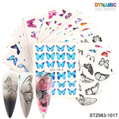 24 sheets / 1 pack of Butterfly Water Decals - 3D Nail Art Decoration Decals for Designer