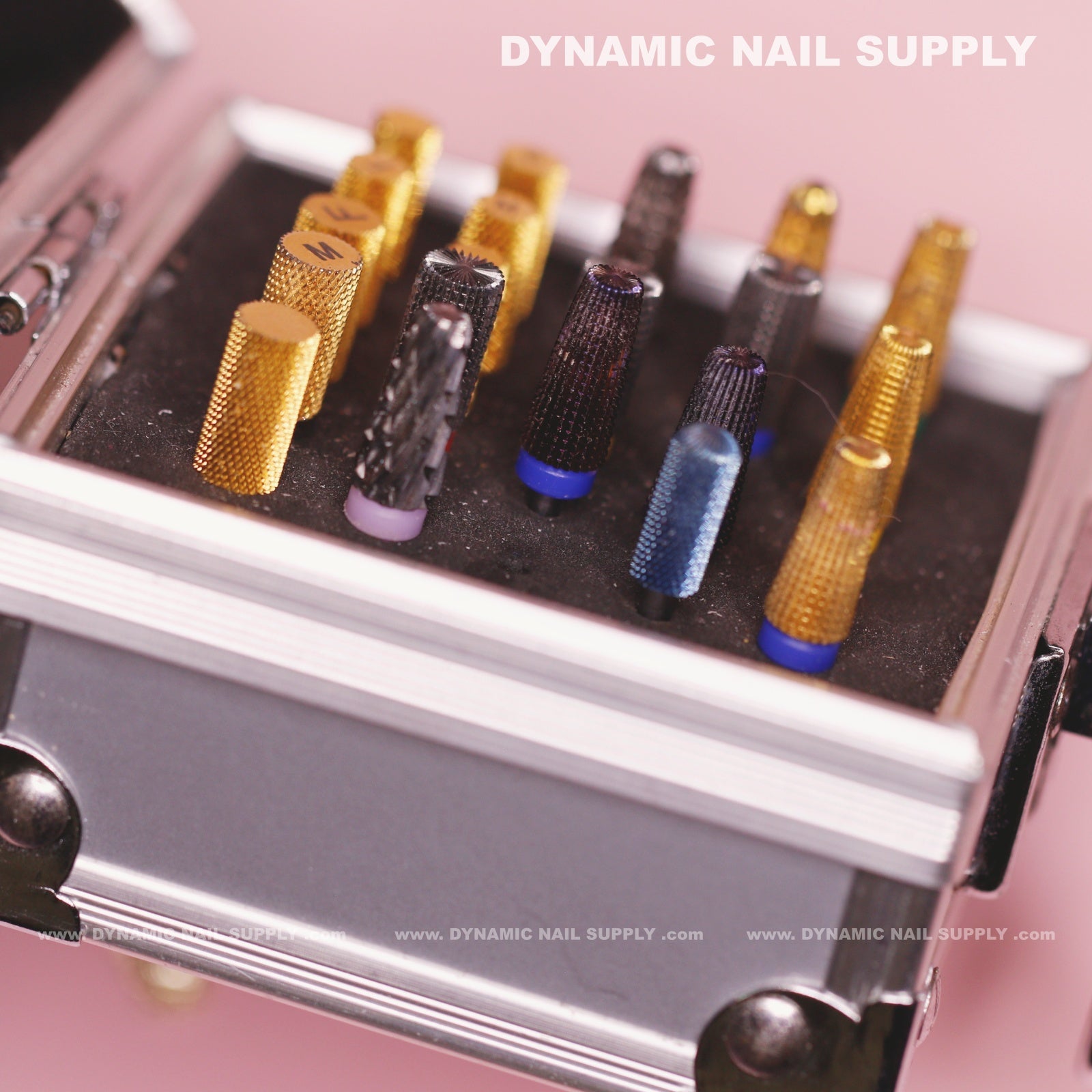 Aluminum Nail Drill Bit Storage Box 鈥?Holder for 25 carbides (Does not include bits)