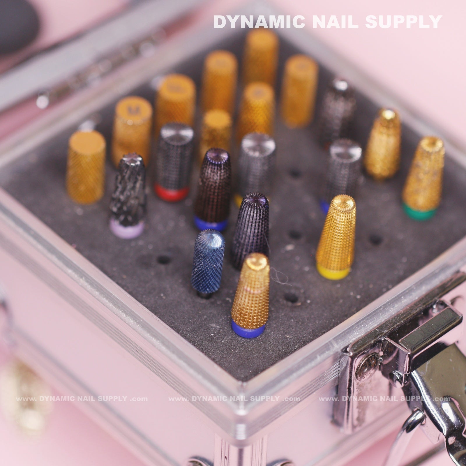Aluminum Nail Drill Bit Storage Box 鈥?Holder for 25 carbides (Does not include bits)