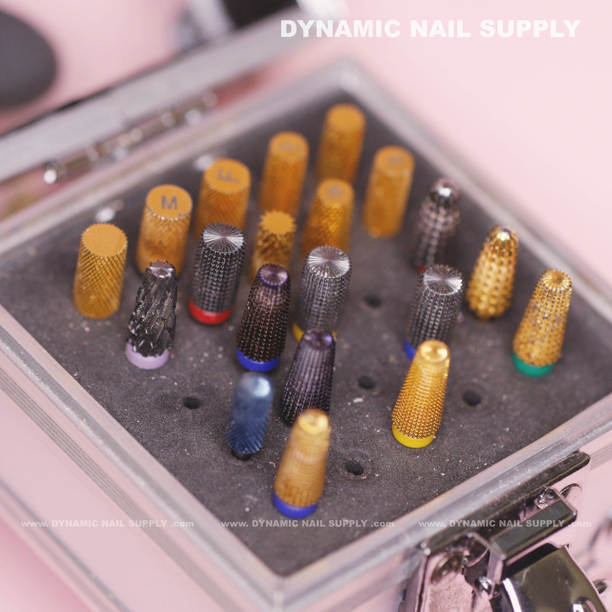 Aluminum Nail Drill Bit Storage Box 鈥?Holder for 25 carbides (Does not include bits)