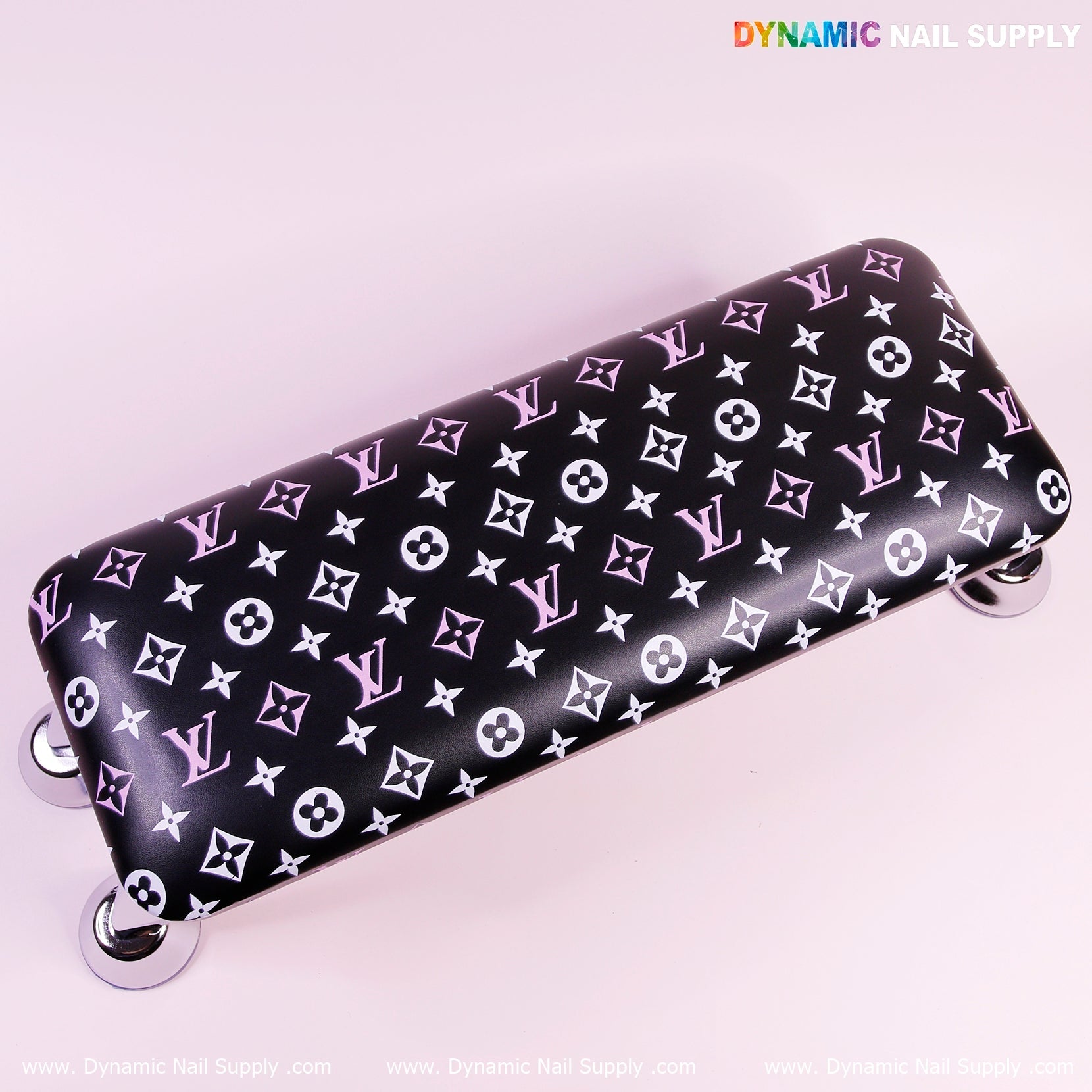 Black LV PU Leather Handrest Armrest for Pedicure and Manicure service (Reposabrazos Para Manicura salon)