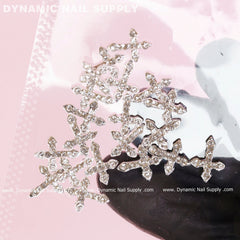 20 pcs Platinum Silver Crosses Charm (small with rhinestones) for Nails Art Design