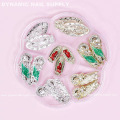 19 pcs Mixed (San Judas / Virgin Mary) Religious Charms for Vintage Nails Art design