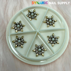 Antique Star Flowers Snowflake Charm for Nails Art Designer