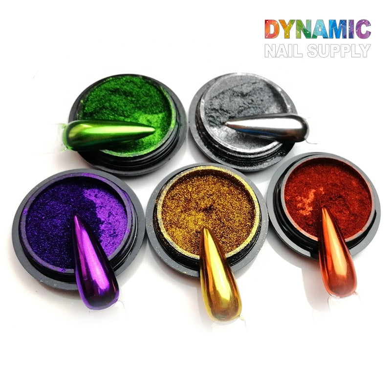 Chrome Effect Nails : Metallic Chrome Pigment for Nail Design