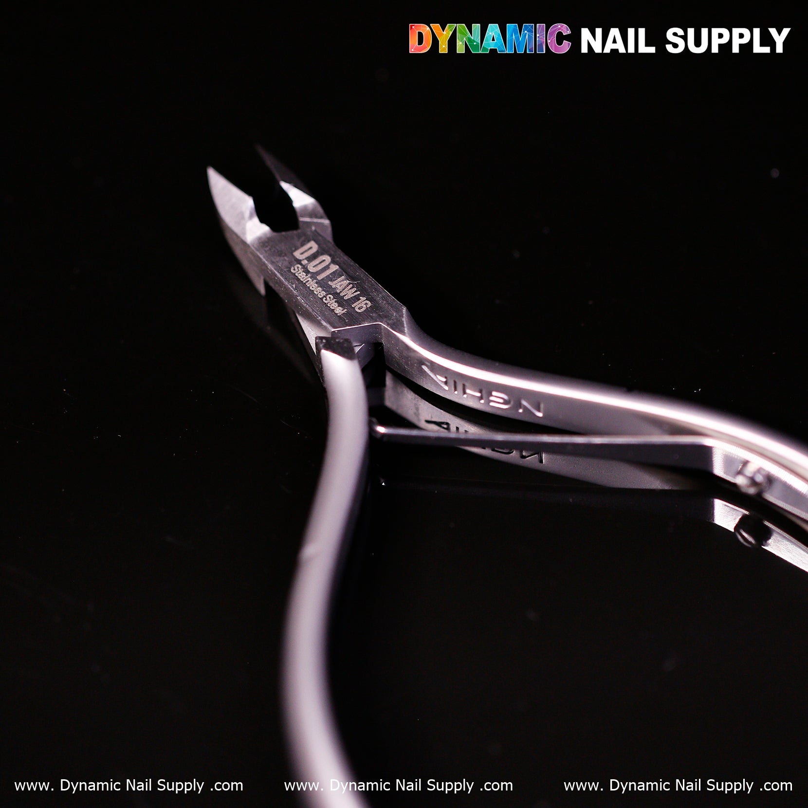 D01 - Jaw 16 - Manicure Stainless Steel Cuticle Nippers with Precision Full Jaw Trimmer Blade