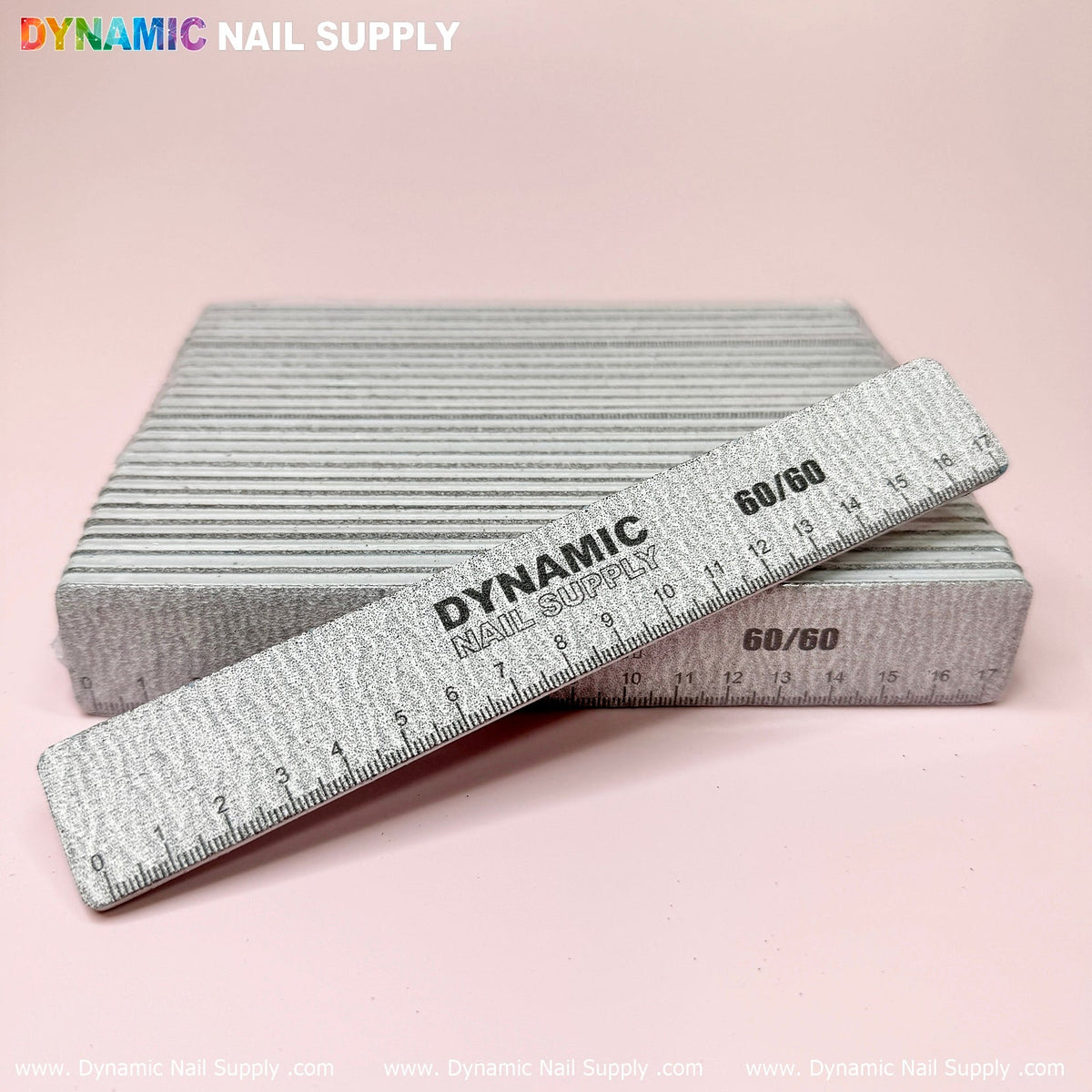 25 pcs Professional Square Nail Files Grit 60/60 Jumbo size , Hard board , X-Coarse sand paper